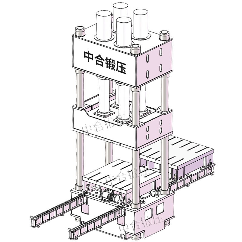 復(fù)合材料模壓成型設(shè)備_1500噸液壓機_雙移動工作臺(圖1)